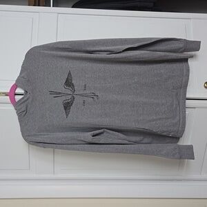 Linksoul Charcoal T shirt Hoodie with Graphic Design